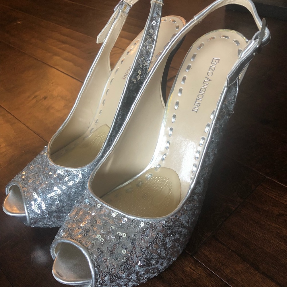 Size 9.5-10. Sequin heels.